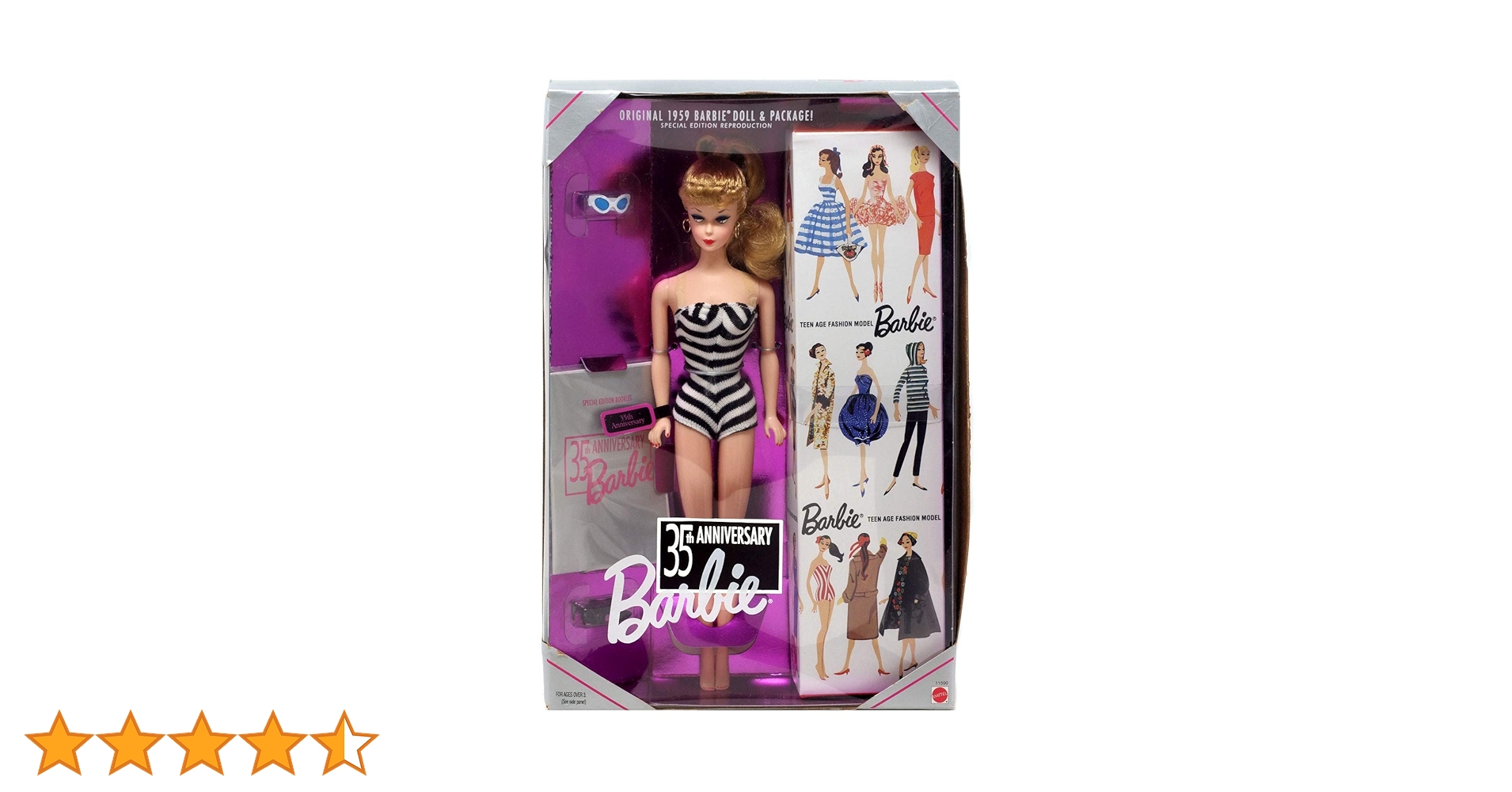 35th ANIVERSARY Barbie オリジナル 1959 未開封 Amazon.co.jp: 1959年オリジナル バービー人形とパッケージ